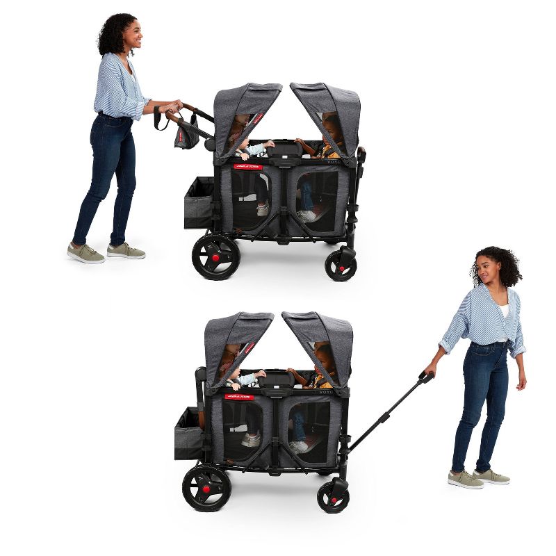 Radio Flyer Voya Quad XT Baby Stroller Wagon, 4 of 22