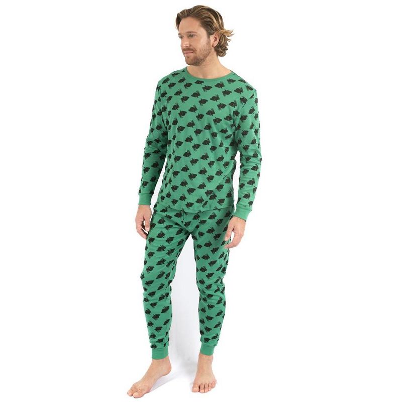 Leveret Mens Two Piece Cotton Easter Pajamas, 2 of 10
