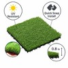 Chic Crate 36 Pack 12'' Interlocking Artificial Grass Deck Tiles - Green - 3 of 4