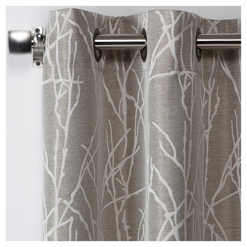 Set of 2 Finesse Faux Linen Room Darkening Window Curtain Panels - Exclusive Home, 3 of 6
