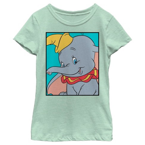 Girl\'s Dumbo Boxed-up T-shirt - Mint - Small : Target
