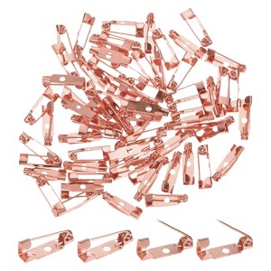 Unique Bargains Durable Multipurpose Iron Badge Brooch Pin Backs Safety Clasp 60 Pcs - 1 of 4