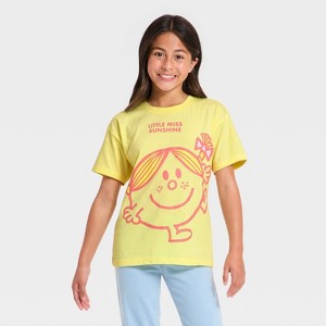 Girls' Little Miss Sunshine Oversized Front and Back Short Sleeve