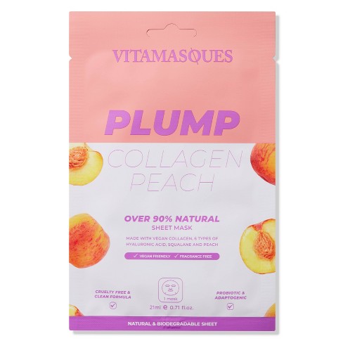 Vitamasques Plump Collagen Biodegradable Sheet Mask & Eco Pouch - 0.71 Fl Oz : Target