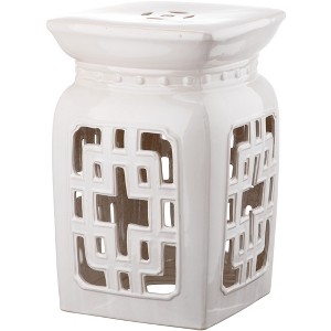 Beijing Filigree Garden Stool - Indoor/Outdoor - ACS4538 - Safavieh - 1 of 2