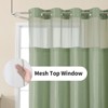 Aoibox Colorful Star No Hook Shower Curtain with Snap in Fabric Liner, Heavy Duty Thick with Mesh Top Window, Hotel Style Waterproof Bathroom Curtain - 3 of 4