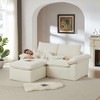Racxily Modern corduroy cloud sofa, can be freely combined and has a comfortable sitting experience, suitable for modern living room - 2 of 4