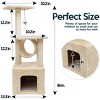 Zone Tech Pet Cat Tower Tree - Premium Quality Multi-Level Safe Cat Tree Stand House with Scratching Posts Tower Playing Spot Condo - 4 of 4