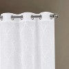 RT Designers Collection Kimberly Embroidery Doily Grommet Sheer Curtain Panel Pair White - 4 of 4