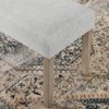 Roundhill Furniture Zelalle Upholstered Bench, Light Gray Fabric with Rubberwood Legs - 4 of 4