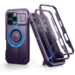 Dexnor for iPhone 16 Pro Case with Slide Camera Cover&Adjustable Kickstand & Built-in Screen Protector, Protective Cover - 1 of 1