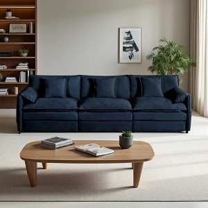 109.45" Chenille 3-Seater Modular Cloud Sectional Sofa, 3-Piece Set - 1 of 4