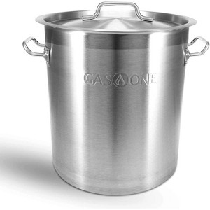 GasOne 20 qt. Stainless Steel Stock Pot  with Lid and Capsule Tri-Ply Bottom Heavy-Duty Cooking Pot for Brewing, Soup, Seafood Boil - 1 of 4