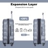 Expandable 3 Piece Luggage Sets PC Lightweight & Durable Suitcase with Two Hooks, Spinner Wheels, TSA Lock, (21/25/29) Peach - 4 of 4