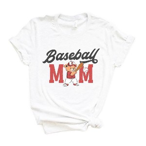 Simply Sage Market Women's Baseball Mom Teddy Bear Short Sleeve Graphic Tee - 1 of 4