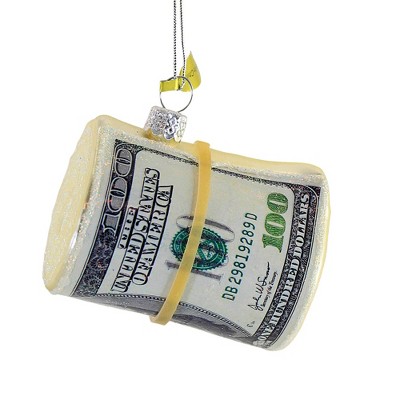 2.25 In Roll Of Cash Banker Money Bills Tree Ornaments
