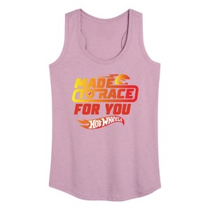 Women's - Hot Wheels - Valentine's Made to Race Art Graphic Racerback Tank - 1 of 4