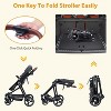 Convertible Baby Stroller with Bassinet Mode, High Landscape Foldable Pram for Newborns, Adjustable Anti-Shock Aluminum Alloy Infant Pushchair - 4 of 4