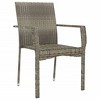 vidaXL Patio Chairs with Cushions 4 pcs Poly Rattan Gray - 3 of 4