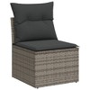 vidaXL 10 Piece Patio Sofa Set with Cushions - Gray Poly Rattan - 4 of 4