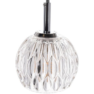 Stellar Dance 15" Chrome & Clear Glass LED Pendant Light