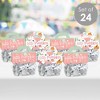 Big Dot of Happiness Girl Little Pumpkin - DIY Fall Birthday Party or Baby Shower Clear Goodie Favor Bag Labels - Candy Bags with Toppers - Set of 24 - 2 of 4