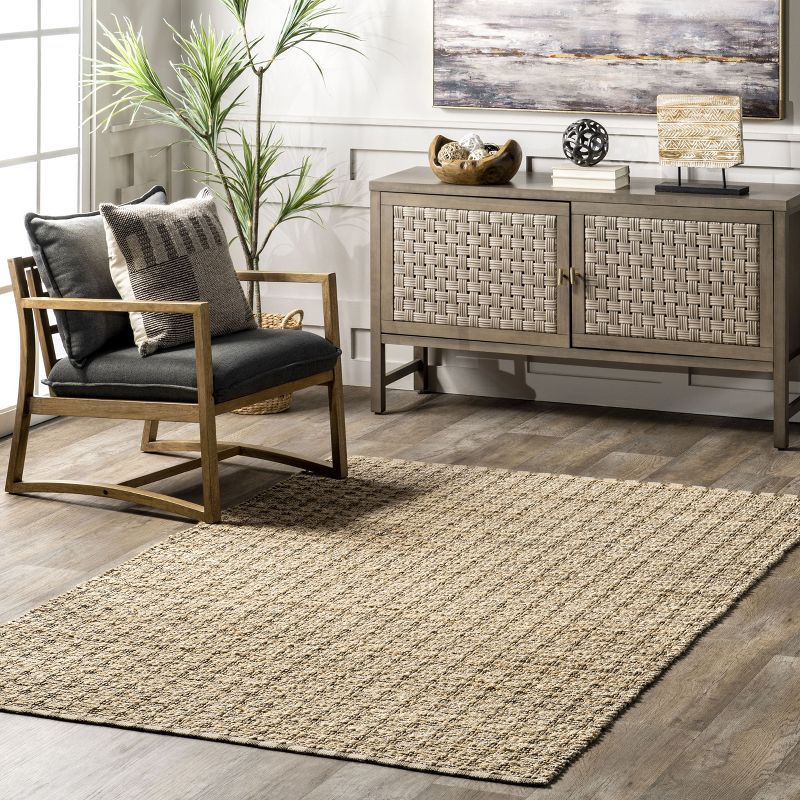 Gillie Casual Striped Jute Blend Area Rug, 3 of 11