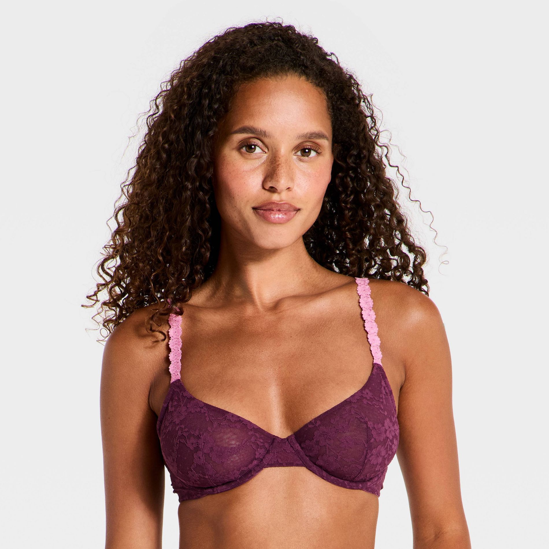Women's Lace Unlined Demi Bra - Wild Fable™