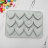 Unique Bargains Chocolate Mould 12-Cavity Heart Shape Candy Mould 6 Style Variations Hand Wash 7.56"x5.47"x0.75" 1 Pc - 2 of 4