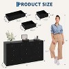 12 Drawers Dressers for Bedroom, 61" Wide Wood Chest of Drawers, TV Stand Dresser for 65" TV, Modern Clothes Storage Organizer for Living Room - 2 of 4
