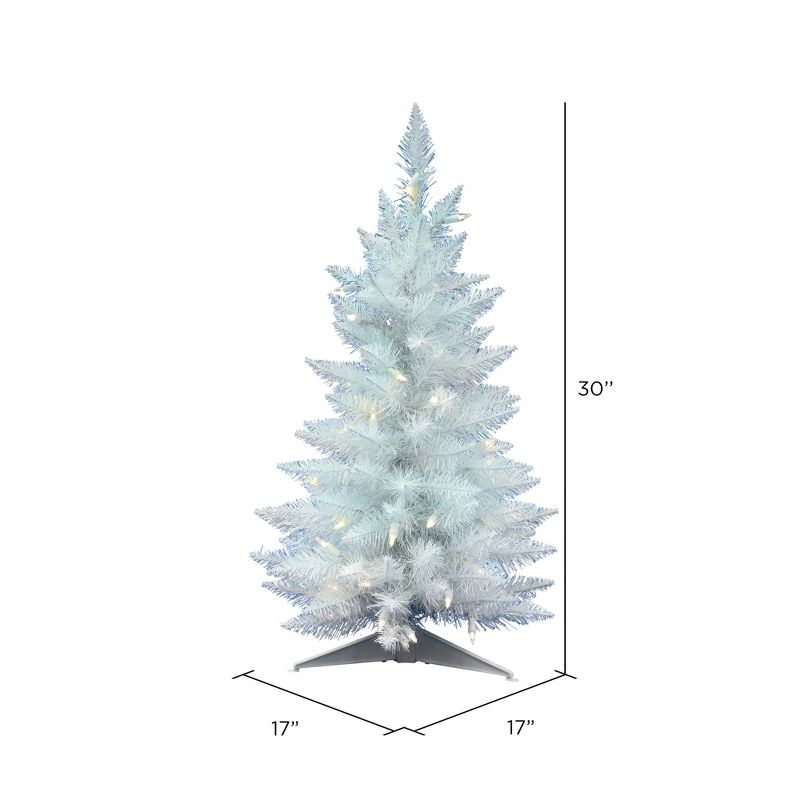 Vickerman Sparkle White Spruce Pencil Artificial Christmas Tree, 3 of 6