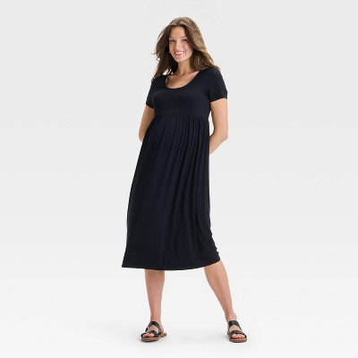 Short Sleeve Empire Waist Midi Maternity Dress - Isabel Maternity by Ingrid & Isabel™