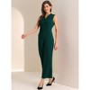 Allegra K Women's Sleeveless V Neck High Waist Wide Leg Jumpsuit - 3 of 4