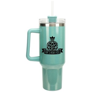 100 North How I Roll Nat 20 Dice Role Playing Game Wrap-Around 40 Oz. Stainless Steel Water Bottle Coffee Mug, Spill & Leak Resistant, Travel Tumbler - 1 of 4