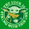 Boy's Star Wars: The Mandalorian St. Patrick's Day Grogu Luck is Strong with this One Distressed T-Shirt - 2 of 4