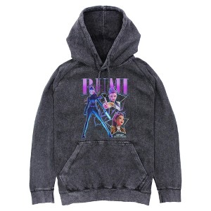Mens KPop Demon Hunters Rumi Super Star Logo Lightweight Hoodie - 1 of 2