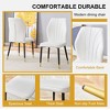 NicBex 5 Piece Dining Table Set for 4 with Black Marble Pattern Tabletop and 4 PU Chairs,White - 4 of 4