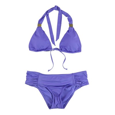 bar III Womens Triangle Side Tab 2 Piece Bikini