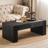 49'' Wood Rustic Farmhouse Coffee Table,Simple Design Modern Wood Coffee Table,Rectangle Wood Living Room Accent Coffee Table-Coolbibila - 2 of 4