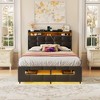 Besiost Bed Frame with Storage Headboard and Charging Station - 2 of 4