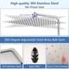 PAGED Square Rainfall Shower Head High Pressure Shower Heads with Adjustable Shower Head Arm for Bathroom - 4 of 4