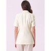 Allegra K Women's Office Work Lapel Short Sleeve Button Down Open Front Blazers with Pockets - 3 of 4