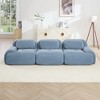 Corduroy 3-Seat Modular Sofa with Curved Armrests, Anti-Slip Base, High-Resilience Sponge, No Assembly Required - 2 of 4