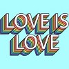 Adult Design By Humans Retro Love Is Love Pride By DudleyjazRacerback Tank Top - 2 of 2