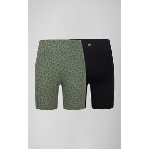 90 Degree By Reflex Girls 2 Pk Interlock Lanie Side Pocket Bike Short and Everyday Basic Bike Short - 1 of 4