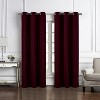 RT Designer Collection Percy Jacquard Luxurious Decorative Grommet 2 Pack Curtain Panel  36" x 84" Burgundy - 2 of 4