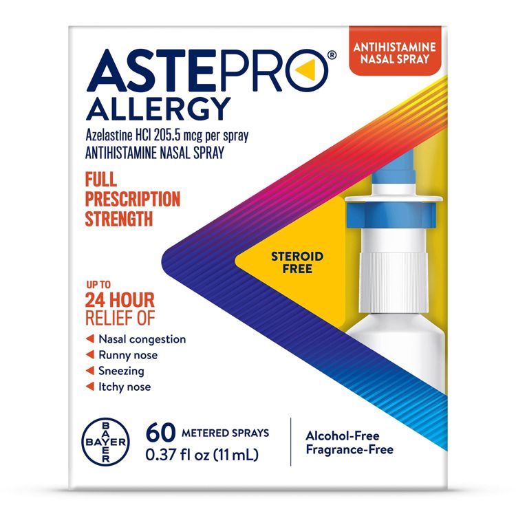 Astepro Azelastine Hydrochloride Allergy Steroid Free Antihistamine Nasal Spray - 60 Metered Sprays, 1 of 12
