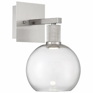 Access Lighting Port Nine 1 - Light Wall Light in  Brushed Steel - 1 of 4