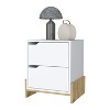 NicBex Modern Nightstand with 2 Drawers,Bedside Table with Wood Sturdy Base for Living Room Bedroom - 3 of 4