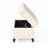 CAVINAS Entryway Bench Cushioned Shoe Storage Bench Modern Bench for Bedroom End of Bed for Entrance, Living Room, Beige - 3 of 4